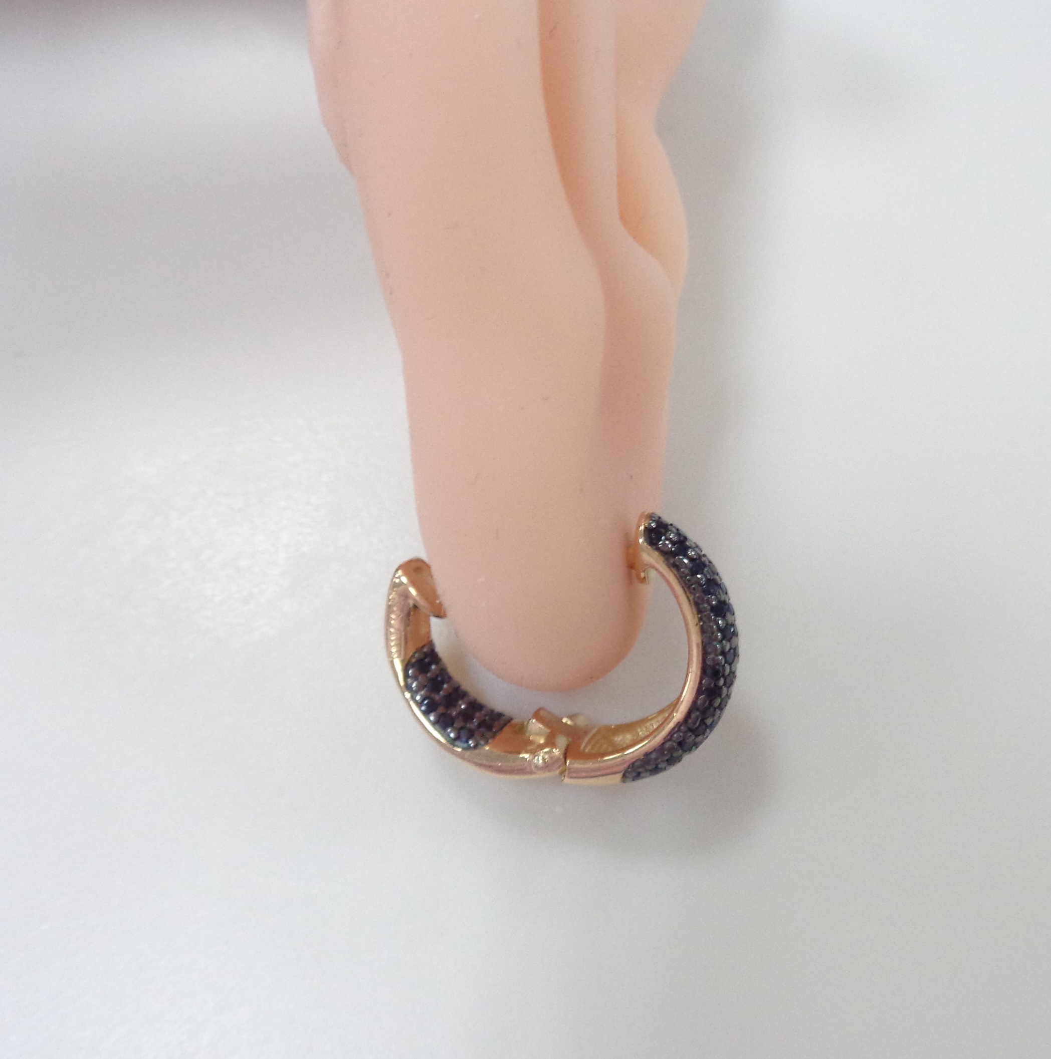 Серебряные серьги-конго со шпинелью